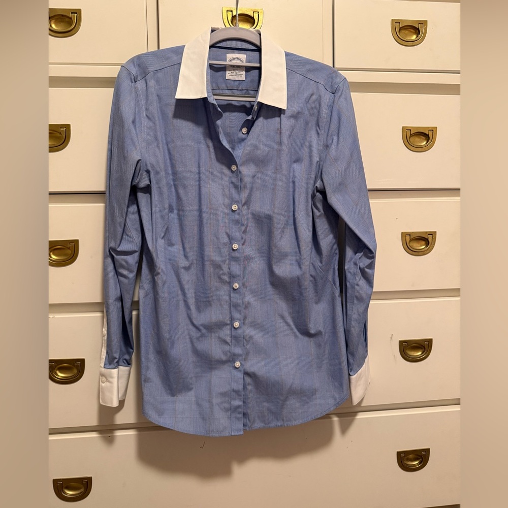 Brooks Brothers Blue and White Button Down Shirt